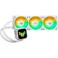 Hakay Asus Tuf Gamıng Lc Iıı 360 Argb Beyaz - Yüksek Hava Akışı, Entegre 3 Fan, Verimli Pompa, Optimum Isı Yönetimi