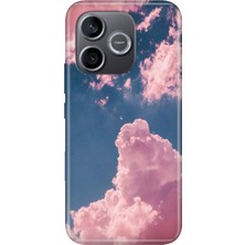 Adasena Honor 600 Lite (Lna-Nx1) Kılıf Desenli Baskılı Tpu Rubber Kapak Pembe Bulut