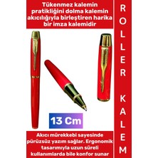 Wintoup #kalem Pürüzsüz Yumuşak Kolay Estetik Yazım Anneler Babalar Öğretmenler Günü Hediyelik Not Hatıra Anı Defteri Günlük Tutma Çok Şık Gold Detaylı Imza Metal Roller Kalem