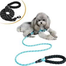 Mabelme Store Buffer® Reflektörlü Fosforlu Köpek Gezdirme Halatı Tasma Kayışı Metal Kancalı 130 cm