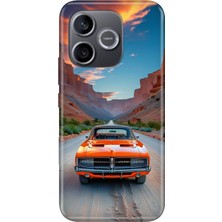 Adasena Honor 600 Lite (Lna-Nx1) Kılıf Desenli Baskılı Tpu Rubber Kapak Vintage Car