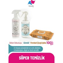 Livory Clean & Shine Serisi Yüzey Temizlik Misti Bahar Dokunuşu 500 ml | Clean & Fresh Serisi Sümbül Oda Kokusu 500 ml | Clean & Cool Serisi Yüzey Temizlik Havlusu Portakal Çiçeği Işıltısı 1X100(100 Yaprak)