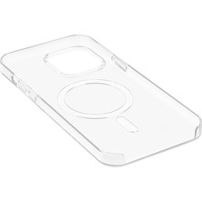Sionel iPhone 14 Pro Max Kılıf Ic Çipli Snel Wireless Şarj Özellikli Şeffaf Orjin Kapak - Şeffaf