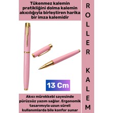 Wintoup #kalem Pürüzsüz Yumuşak Kolay Estetik Yazım Anneler Babalar Öğretmenler Günü Hediyelik Not Hatıra Anı Defteri Günlük Tutma Çok Şık Gold Detaylı Imza Metal Roller Kalem
