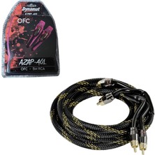 Dynamat AZAP-401 Anfi Kablosu 2 Rca 2 Rca 5 Metre Örgülü Bakır
