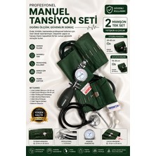 Honsun Manuel Tansiyon Aleti Seti Çocuk & Yetişkin Klipsli Manşonlu Stetoskoplu