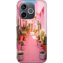 Senada Honor 600 Lite Kılıf Desenli Baskılı Tpu Rubber Kapak Kaktüs Adası