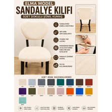 Home Elma Tipi Sandalye Kılıfı Lüx Bohem Kumaş Çok Kalın %100 Pamuk, Sırt Arkası Dahil Kapanıyor
