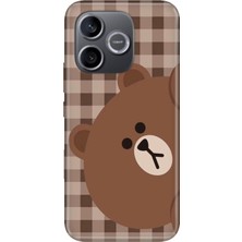 Senada Honor 600 Lite Kılıf Desenli Baskılı Tpu Rubber Kapak Ekose Bear