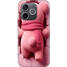 Adasena Honor 600 Lite (Lna-Nx1) Kılıf Desenli Baskılı Tpu Rubber Kapak Pink Bear