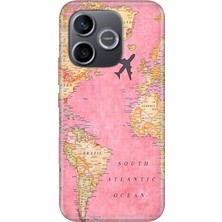 Adasena Honor 600 Lite (Lna-Nx1) Kılıf Desenli Baskılı Tpu Rubber Kapak Map