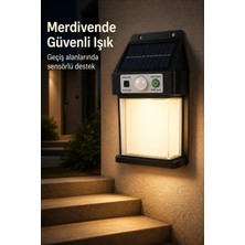 Hsc Bilişim Güneş Enerjili Sensörlü Solar Aplik Dış Mekan Kapı Bahçe Balkon Garaj Duvar Işığı