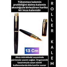 Wintoup #kalem Pürüzsüz Yumuşak Kolay Estetik Yazım Anneler Babalar Öğretmenler Günü Hediyelik Not Hatıra Anı Defteri Günlük Tutma Çok Şık Gold Detaylı Imza Metal Roller Kalem
