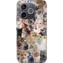Senada Honor 600 Lite Kılıf Desenli Baskılı Tpu Rubber Kapak Cats World