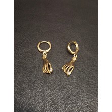 Han Ticarethane Altın Renk Taşlı El Model Küpe