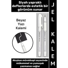 Wintoup #kalem Sızdırmaz Kapak Akıcı Mürekkep Yumuşak Yazım Siyah Kara Deftere Yazım Için Günlük Not Anı Hatıra Şiir Dekoratif Hediyelik Çok Şık 1 mm Elmas Uç Beyaz Jel Kalem