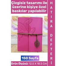Wintoup #defter Okul Ofis Günlük Not Ajanda Hatıra Anı Tutma Eş Sevgili Anneler Babalar Öğretmenler Günü Çok Şık Dekoratif Hediyelik Yaprak Tasarımlı Çizgisiz Pembe Deri Defter
