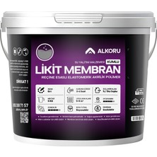 Alkoru 5 kg Gri Kumlu Likit Membran Renkli Reçine Esaslı Sıvı Su Yalıtım Malzemesi