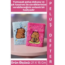 Wintoup #defter Dekoratif Eş Sevgili Hediyelik Okul Anı Not Hatıra Günlük Tutma Estetik Çok Şık 75 Sayfa 150 Yapraklı Sevimli Detaylı Peluş Çizgili Defter 21 x 15 cm