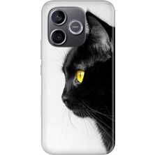 Senada Honor 600 Lite Kılıf Desenli Baskılı Tpu Rubber Kapak Kedi Bakışı