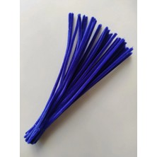 hyc heryerçiçeklenir 25 Adet Lacivert Şönil, Çiçek Yapımına Uygun Tüylü Tel, 30 cm 6 mm