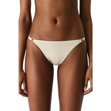 Penti Bej Devon Side Simli Orta Bel Bikini Altı