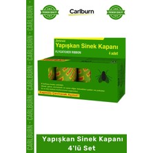 Carlburn #sinekkapanı Etkili Çift Taraflı Zehirsiz Güçlü Pratik Rulo Şerit Takım Yapışkan Sinek Kapanı 4'lü Set