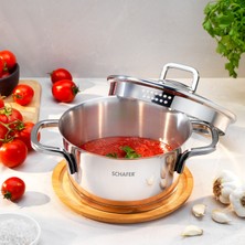 Schafer New Stahl Çelik Tencere 16 cm 2 Parça-Inox