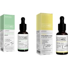 SKIN401 Aydınlatma ve Parlaklık Etkili Nemlendirici Serum Set