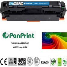 PanPrint Hp Color Laserjet Pro Mfp M454DW Mavi Chipli Muadil Toner (W2031A)