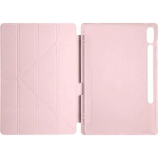 Mabelme Store Mey Ithalat®  Samsung Galaxy X510 Tab S9 Fe 11 Kılıf Kalemlikli Mars Tablet Kılıfı - Rose Gold