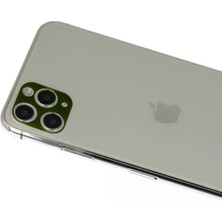 Mabelme Store Mey Ithalat®  iPhone 11 Pro Max Rainbow Kamera Lens Koruma Cam - Yeşil