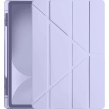 Mabelme Store Mey Ithalat®  iPad Pro 11 (2024) Kılıf Kalemlikli Hugo Tablet Kılıfı - Lila