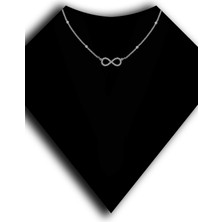 Roxx Jewellery 925 Ayar Gümüş Top Zincirli Sonsuzluk Kadın Kolye