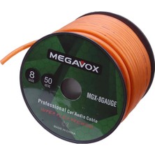 Megavox Mgx-8gauge Oto Anfi Tesisat Kablosu Silikon 8ga 50 Metre Turuncu
