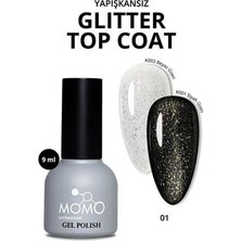 Momo Glitter Top Coat No-Wipe GT01 9ml.
