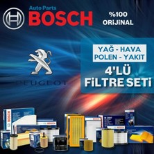 Bosch Peugeot 206 1.6 Benzin Filtre Bakım Seti 1998-2007 4np