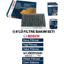 Wöbermann+Bosch Skoda Fabia 1.2 Benzin Filtre Bakım Seti 2007-2014 4kp Cgp-Bbm-Chf-Bzg-Cev-Cht