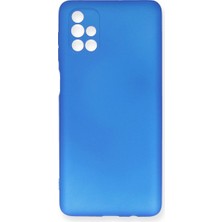Evolvera Samsung Galaxy M51 Kılıf First Silikon - Mavi