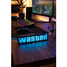 Mavi Gta Wasted Ledli Tablo Buzlu (Usb Type A ile Çalışmaktadır)