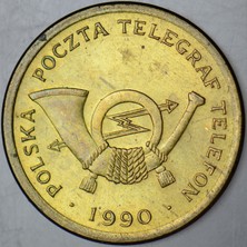 Banknoting Polonya Telefon Jetonu 1990 A. Koleksiyonluk 19 Mm.