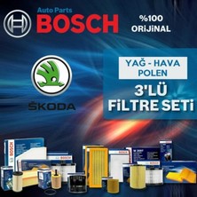 Bosch Skoda Roomster 1.2 Benzin Filtre Bakım Seti 2010-2013 3np Cgp