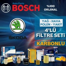 Bosch Skoda Roomster 1.4 Tdi Filtre Bakım Seti 2006-2010 4kp Bnm-Bms-Bnv