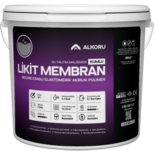Alkoru 13 kg Gri Kumlu Likit Membran Renkli Reçine Esaslı Sıvı Su Yalıtım Malzemesi