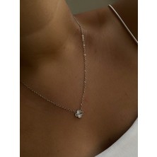 Owentis Çelik Silver Vintage Ikonik Tek Motif Kolye -Kararma Yapmaz-