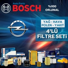 Bosch Opel Vectra B 1.6 Benzin Filtre Bakım Seti 1997-2002 4np