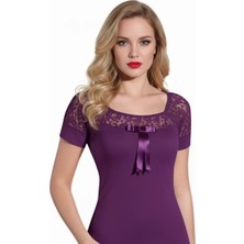 Mabelme Store Şahinler Dantelli Kısa Kol Atlet B412