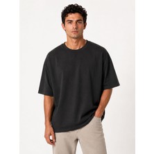 Classics Men Bordoo Basic Bisiklet Yaka Oversize Kısa Kol Erkek Tişört 7701