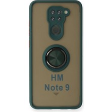Evolvera Xiaomi Redmi Note 9 Kılıf Montreal Yüzüklü Silikon Kapak - Yeşil