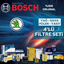 Bosch Skoda Roomster 1.4 Tdi Filtre Bakım Seti 2006-2010 4np Bnm-Bms-Bnv